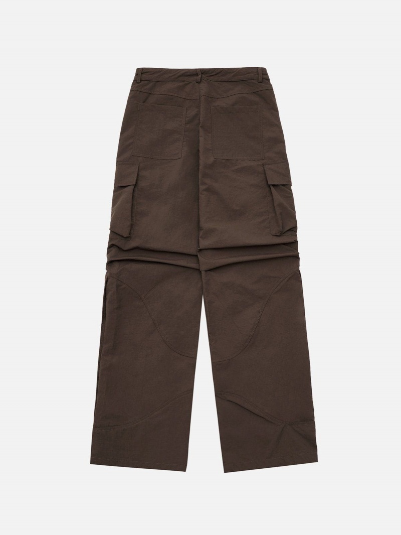 Pantalon Cargo Aelfric Eden Plissé Multi Pocket Cafe | VPK-03031687